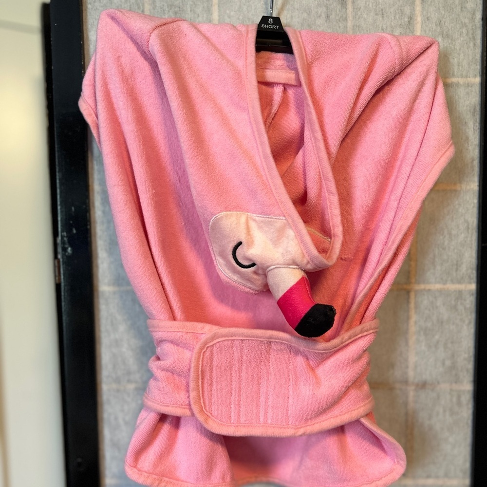 Pink Flamingo Hooded Towel